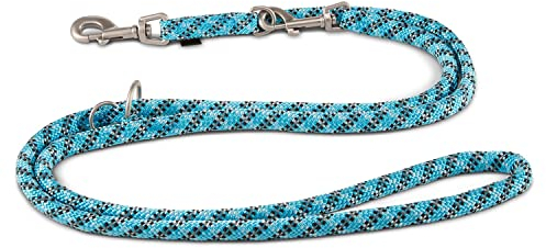 Wolters Führleine Everest reflektierend, Größe:300 cm x 13 cm, Farbe:Aqua/schwarz