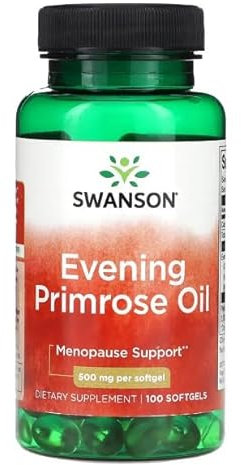 Swanson Aceite de Onagra (Evening Primrose Oil) 500mg - 100 Cápsulas Blandas - Rico en Ácidos Grasos Omega-6 - Suplemento Natural para Salud Femenina y Bienestar General
