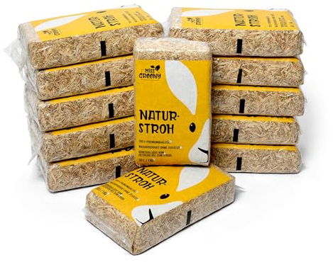 Miss Greeny - 12kg natürliches Getreide-Stroh - in Handlichen 1kg Beuteln