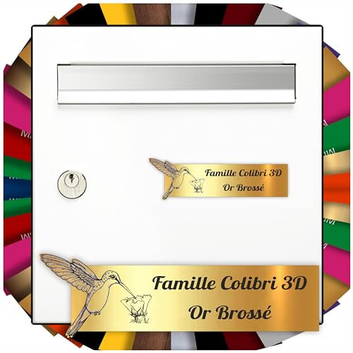 Plaque boîte aux lettres originale COLIBRI 3D Adhésive Anti-UV Usage exterieur