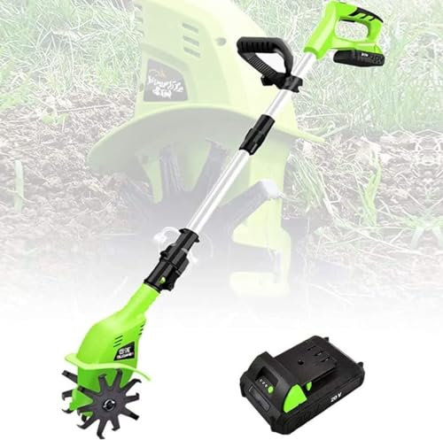 CucCe ZCX Rotavator Cordless 20V Coltivatore Elettrico a Batteria for Terreno, Macchina for la Coltivazione di Attrezzi da Giardinaggio for assegnazione, Prato, Giardino Attrezzi da Giardinaggio