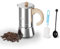 UPOHYEE Caffettiera Italiana Strada in legno 6 Tazze 300ml Applicabile a tutte le stufe Piano cottura a induzione piano cottura in ceramica fornello a induzione Moka Caffettiera
