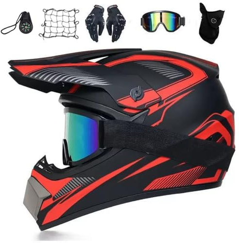 Casco Motocross Bambino - Casco da Cross per Bambini 3-10 Anni, Casco Integrale MTB con Mentoniera Removibile, Casco Moto Bambino Sicuro per Quad e Scooter (SpiderMan/Design Personalizzato) (S)