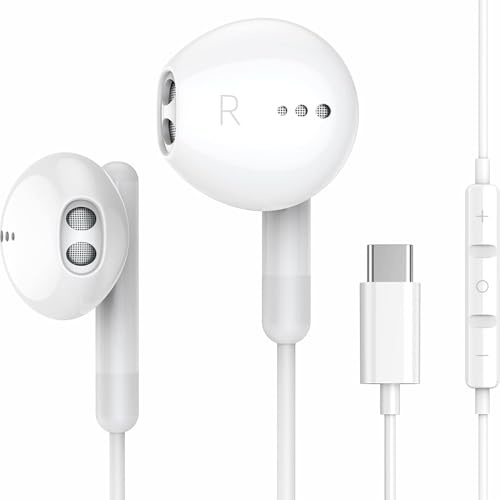 För Samsung Galaxy S25 FE S25 S25 Ultra S24 S23 S22 S21 S20 FE USB C hörlurar typ c in-ear hörlurar kabelanslutna hörlurar mikrofon volymkontroll HiFi stereo öronsnäckor MP3-spelare brusisolerande