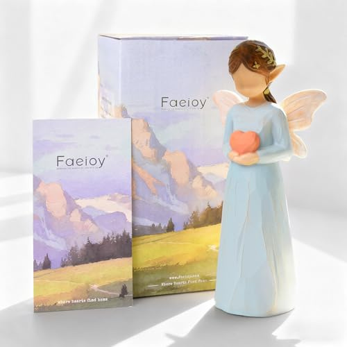 Lnrkai Figura decorativa de ángel de la guarda