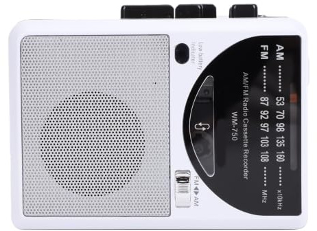 LICAEVEY Retro Kassettbandspelare, AM FM-radio Bärbar Bandspelare | Vintage Recorder Inbyggd högtalare 3,5 mm hörlursuttag Auto Reverse för musikälskare