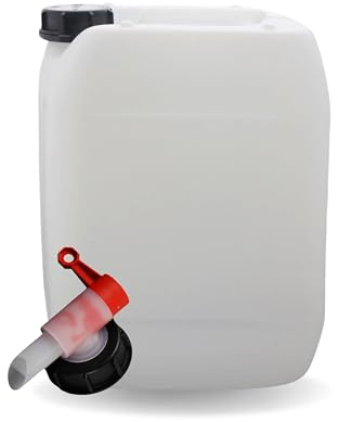 S-Pro - Tanica per Acqua Potabile & liquidi 10l - Contenitore con 1x Rubinetto & Tappo a Vite DIN51 - Serbatoio Acqua da Bere Sicuro per Alimenti & Privo di BPA per Interni & Esterni - Vuoto
