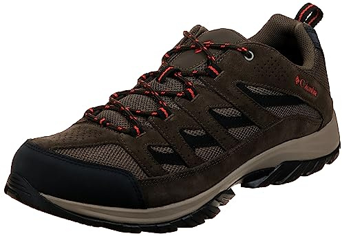 Columbia Men's Crestwood Wide Hiking Shoe, Camo Brown, Heatwave, 12 US