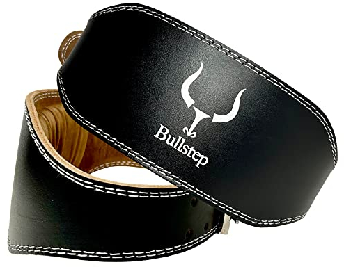 Bullstep - Gewichthebergürtel Herren Und Damen | Lifting Belt 100% Rindsleder | Gym Gürtel Mit Schnalle | Weightlifting Belt Für Bodybuilding, Krafttraining, Gewichtheben, Powerlifting, Deadlift