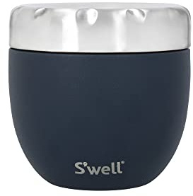S'well Eats™ 2-in-1 Food Bowl with Screw-Top Lid, 636ml, Azurite, Triple-Insulated and Leak-Proof Food Flask for On-The-Go Eating up to 11h Cold/7h Hot