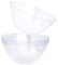 STACKABLES ~ Pack of 5 Plastic Large Serving Bowls 98oz | Salad Bowl | Party Bowls Set ~ 9.5 Clear Reusable Bowl