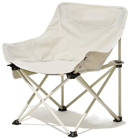 JYARZ Camping Chairs Folding Chair Portable Backrest Fishing Stool Director Chair Beach Lounge Chair Camping Chair Portable Folding Chair (Color : White, Size : 64.5 * 50 * 66cm)