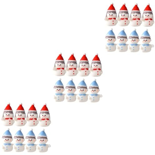 IMIKEYA STK Schneemann Aus Harz Schneemannstatue Sammlerfigur Schneemann Dekorative Schneemannfiguren Kleine Weihnachtsfigur Weihnachtshandwerk Weihnachtsschmuck Urlaub Tischdekoration