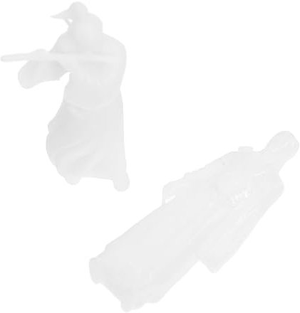 ANDRESLAD Lot De 2 Bibelots Chevaleresques Statues Chinoises Anciennes Ornements Miniatures en Plastique pour Bonsaï