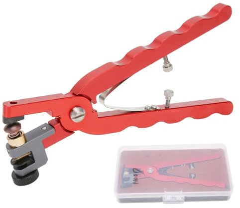 NSXAYIWE Perforadora de cuero, perforadora de cinturón de acero inoxidable para cuero con agarre ergonómico, perforadora de cuero para proyectos de artesanía de pulsera de reloj