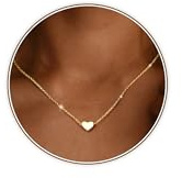 JeweBella 925 Sterling Silver Heart Necklaces for Women 18K Gold Plated Zirconia Necklaces Small Pendant Necklace Silver Gold Rosegold Adjustable Necklace Jewellery Gifts for Girls Ladies