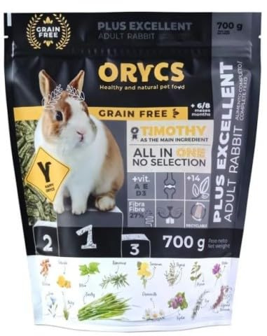 Orycs Alimento Plus Excelent Grain Free para Conejos 700gr