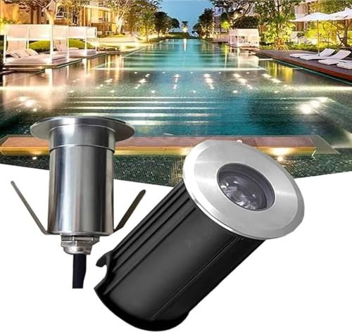 Faretto Incasso A Terra - Colonna Luminosa Interrata Per Esterni, Mini Colonna Luminosa Subacquea Per Laghetti A Bassa Tensione CA 12V, Illuminazione Integrata Con Angolo Di Fascio Di 30° Impermeabile