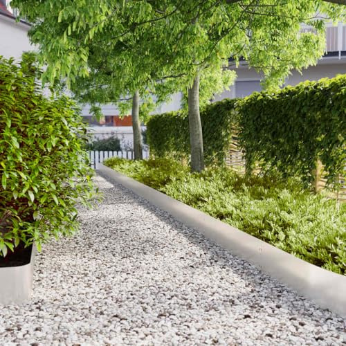 Mangloder - 10 bordes de acero inoxidable, 20 x 103 cm, borde de jardín, borde de parterres, limitador para caminos, parterres y exteriores, duraderos y flexibles