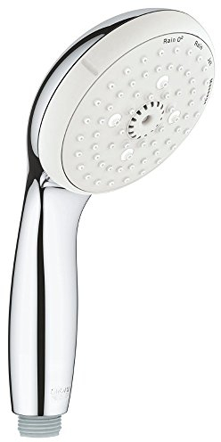GROHE Tempesta 100 - Handbrause (4 Strahlarten, Antikalk-System, langlebige Oberfläche), chrom, 28578002