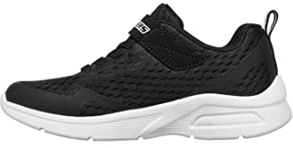 Skechers Herren Microspec Max Torvix Sneaker, Black Textile Black White Trim, 37 EU