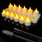 Ymenow Wiederaufladbare Teelichter, 12 Stück Elektrische LED Kerzen Aufladbar mit Ladestation USB Ladekabel LED Kerzen Flackernde Flamme für Halloween Weihnachten Wohnzimmer Hochzeit Saisonale Deko