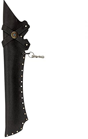 DONGKER Köcher für Pfeile, PU Leder Pfeilköcher für Bogenschießen, 61cm Längen, Einstellbar Retro Seitenköcher für Recurvebogen Langbogen Jagdschießen