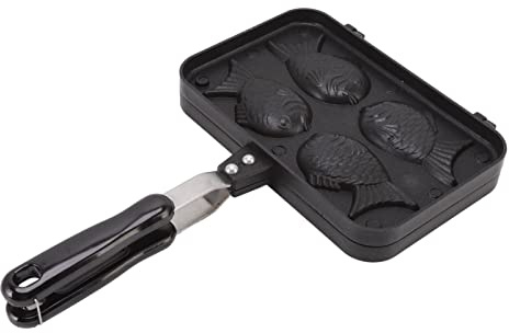 TOPINCN Taiyaki Pan, Tortiera a Forma di Pesce Waffle Cake Make Pan Pancake Maker Antiaderente Doppia Teglia Waffle Stampo per Cottura Piastra per Domestica Fai da Te