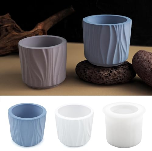 EPODA Stampi per Colata in Resina Silicone per Portacandele, Stampi in Resina Epossidica per Portacandele, Adatto per Stampi in Silicone per Gesso, Cemento, Vasi, Vasi da Fiori, e Candele Fai da te