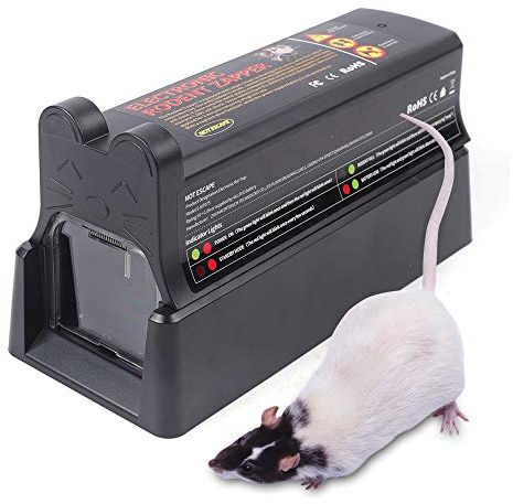 Kaichenyt Elektronische Rattenfalle, Mausefalle Wiederaufladbares Modell/Batterie Dual-Use Zum Fangen von Mäusen im Innen und Außenbereich Nagetiervertilgungsmitte (Batterie Nicht enthalten)