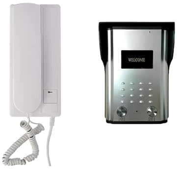 YASTA Kit Citofono Monofamiliare a 2 Fili Con Pulsante Per Apertura Cancello Esterno 3208A