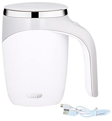 NCONCO Tasse à café auto-mélangeuse - 380 ml - Rechargeable par USB - Automatique - Anneau magnétique - Pour café, lait, chocolat chaud