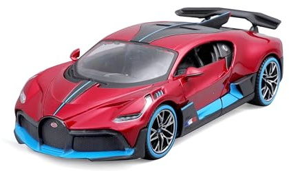 Maisto Bugatti Divo: Modellauto im Maßstab 1:24, Türen beweglich, rot (531526R)