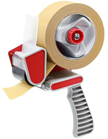 KLEBASTO Paketbandabroller | Handabroller für Packbänder bis 50mm Breite | Klebebandabroller für Paketklebeband