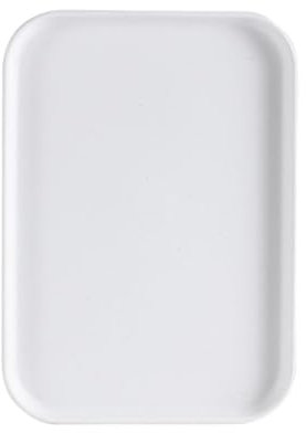 24CM X 17.3CM White Plastic Serving Tray Rectangular Decorative Storage Organizer Tray For Hotel,Home,Restaurant Organizer