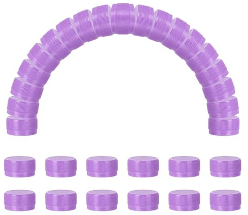 sourcing map 50pcs Plastic Bottle Caps Bottle Screw Lid Top Light Purple | 30mm Water Bottles Top Cap,for DIY Development,Imagination Intelligence Craft Scrapbook Creative Gifts