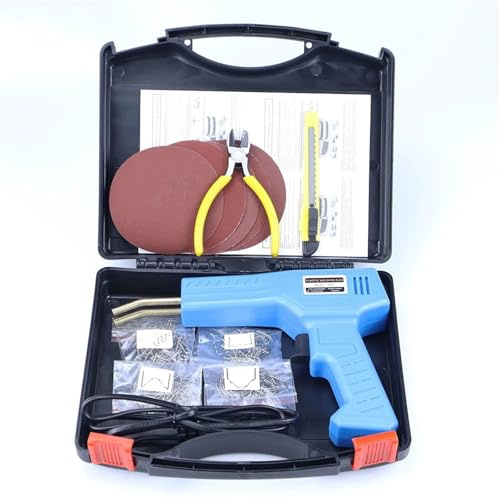 Soudure plastique Outil Carrosserie Kit d'agrafeuses à souder pour plastique 50 W, pistolet de soudage pour plastique, kit d'agrafeuses à chaud 200/1000 pièces(200Pcs With Box)