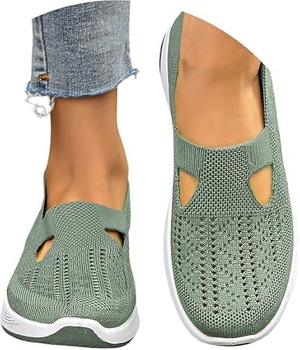 Generico Scarpe Ortopediche Donna - Scarpe Slip On Senza Lacci Morbida Sneakers da Ginnastica Traspirante Antiscivolo Leggere Traspiranti Sneakers da Corsa Estive Comode