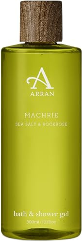 Arran Sense of Scotland Machrie Body Wash for Men (300ml) Luxury Scottish Shower Gel with Mandarin, Sea Salt, Rock Rose, Patchouli & Pro Vitamin B5