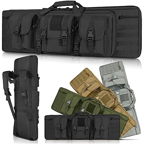 LGESR Gewehrtasche, Waffenkoffer für Langwaffen, Waffenkoffer, Langwaffenkoffer, Futteral Langwaffen, Airsoft Waffen Rucksack, Weich Gepolsterter Gewehrkoffer (Color : Schwarz, Size : 140cm)