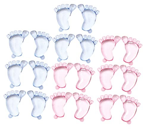 Hohopeti 20stücke Transparente Fußspielzeug Bastelarbeit Babyparty Dekor Layout Dekor Für Shower Party Foto Requisiten