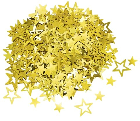 ALEGRE® 500 Stück Streudeko Weihnachten Konfetti Gold Sterne, Glitzer Deko Weihnachten Tischdeko, Deko Sterne Confetti Weihnachts Tischdeko, Glitzersterne Konfetti Geburtstag, Hochzeit, Silvester