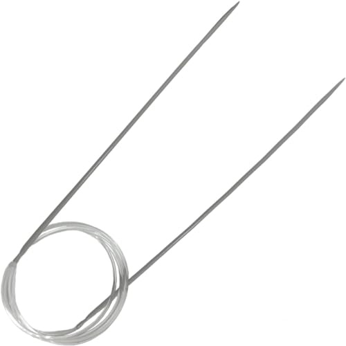 Cirkulära sticknålar, dubbelspetsiga sticknålar 9 mm till 80 cm fasta sticknålar, för nybörjare och proffs, hantverk och textilprojekt, (1)