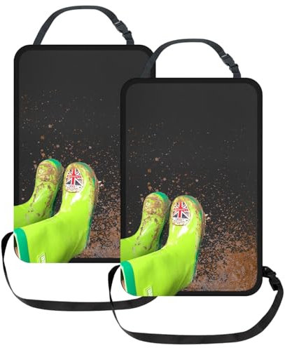 2 Stück Auto-Rückenschutz Kinder, Wasserdichte Oxford-Stoff Sitzschutz Rückenlehne Anti-Schmutzig Rückenlehnenschutz, Universeller Schutz Autositz Rücksitzschoner für die Rückseite der Vordersitze