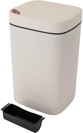 HPDTZ Cubo de basura con sensor, cubo de basura automático, de plástico, 16 L, para dormitorios, baños, salones, balcones