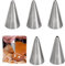 5 Pezzi Bocchette Decorative per Pasticceria, Set di Beccucci per Sac a Poche Professionali per Fiori, Bocchetta in Acciaio Inox per Torte, Ugelli di Tubazioni per Cupcakes Glassa Scrivere