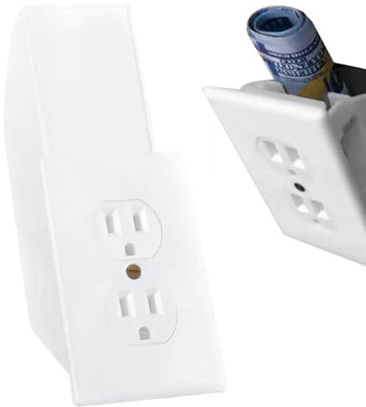 Coffre-fort mural dissimulant une prise électrique,coffre-fort de prise électrique, Cache-clé de prise électrique murale, Cachettes sécurisées pratiques et polyvalentes pour l'argent liquide et les ca