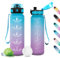 Trinkflasche 500ml, Sport Trinkflasche Kohlensäure Geeignet, Trinkflasche Fahrrad mit Zeitmarkierung und Filter, Wasserflasche Auslaufsicher, für Kinder, Outdoor, Camping, Büro, Sport, Fitness