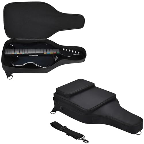 Hzycwgone Housse Transport pour PDP Gaming RIFFMASTER Wireless Foldable Guitar Controller,Sacoche Portable Étui Voyage Sac à bandoulière Dos pour PDP RIFFMASTER PS5/PS4/Xbox Wireless Guitar Controller