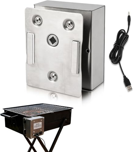 Gsycle Grill Rotisserie motor, aluminiumlegering 70 kg belastning 12 V Power BBQ DC rotisserie motor ersättning för universella grillar